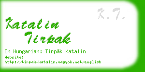 katalin tirpak business card